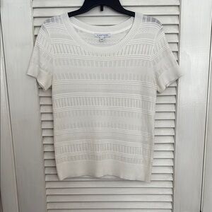 41 Hawthorn White Pointelle Knit Top